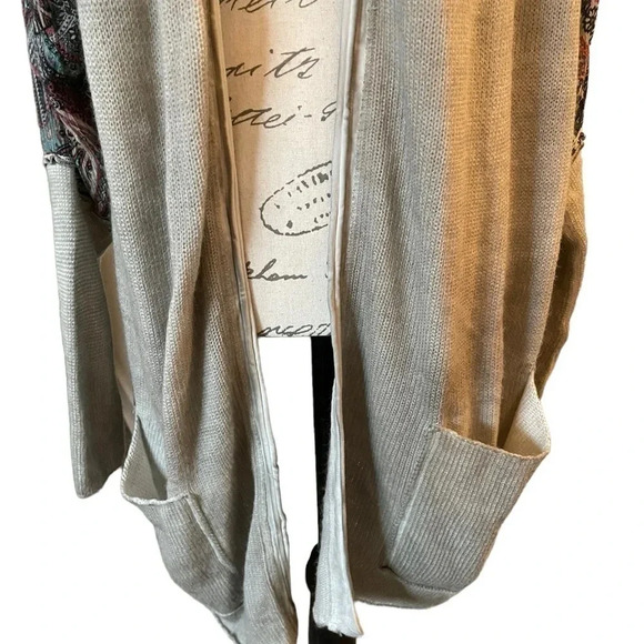 Gretty Zueger bohemian oversized cardigan size large NWT - Picture 4 of 11
